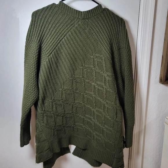 Blugirl Blumarie Green Knit Cardigan | Fall Knit Cardigan | Large Cardigan - Picture 7 of 11